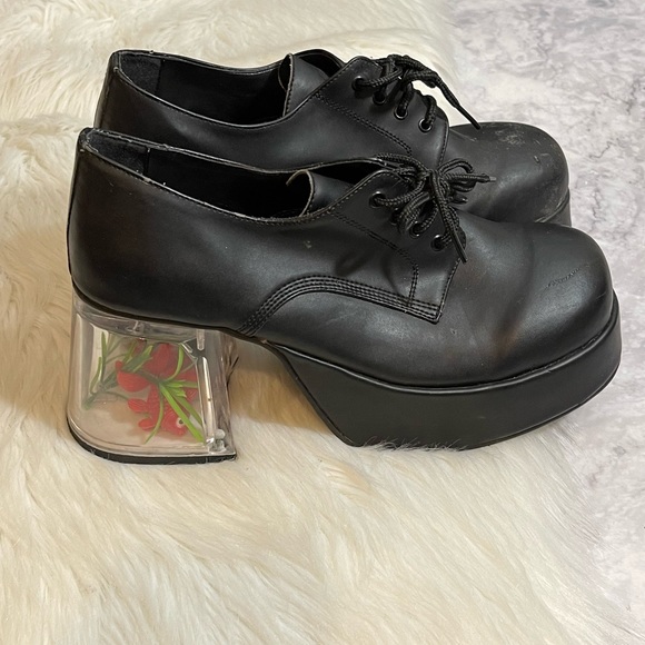 Mens Fun Fish Tank Platform Shoes Mdium 